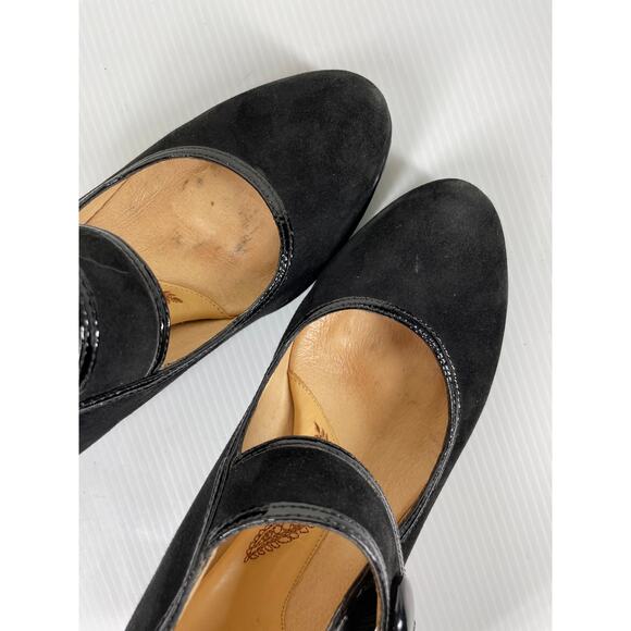 SOFFT Black Velvet Mary Jane Heels Sz 6.5 Dark Academia Whimsigoth Dark Academia - Picture 11 of 13